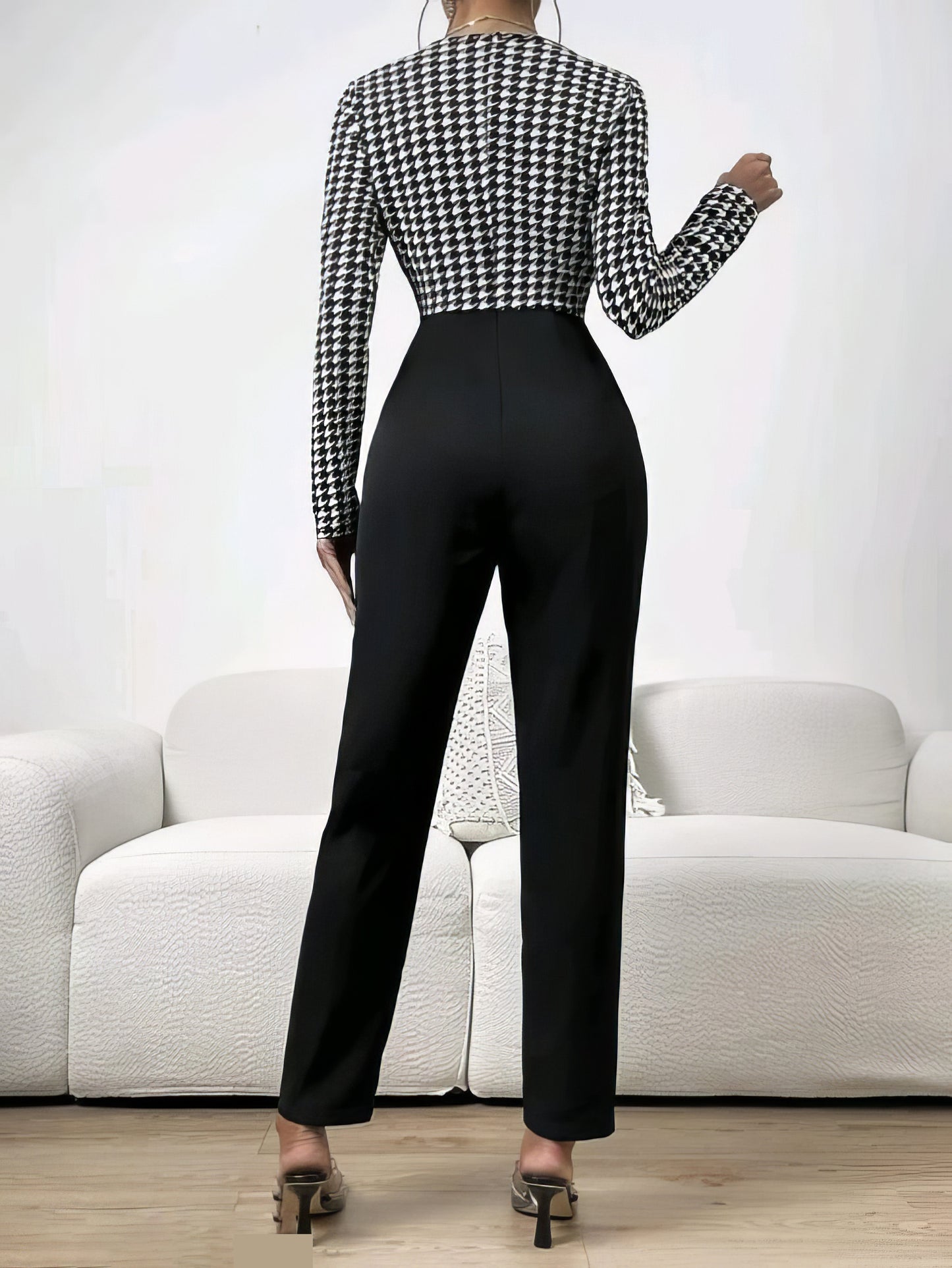 V-neck Formal Jumpsuit