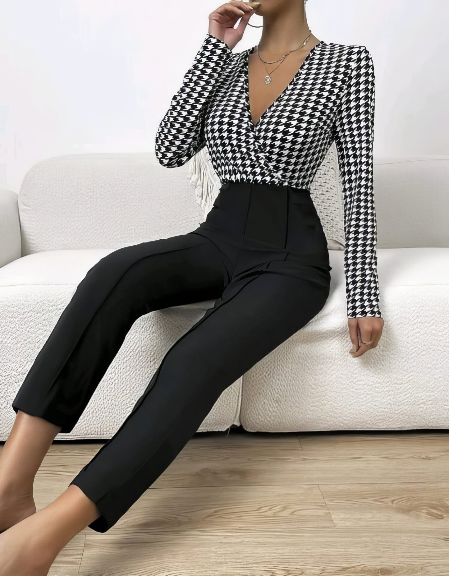 V-neck Formal Jumpsuit