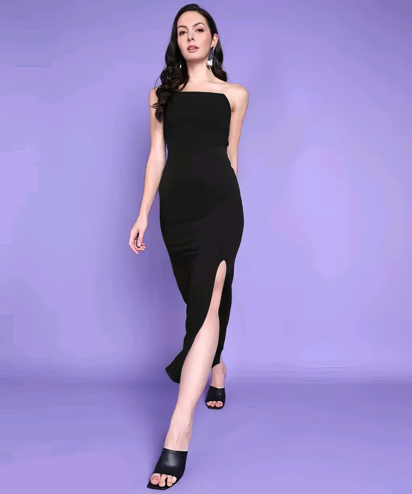 Solid Off-Shoulder Partywear Corset Dress
