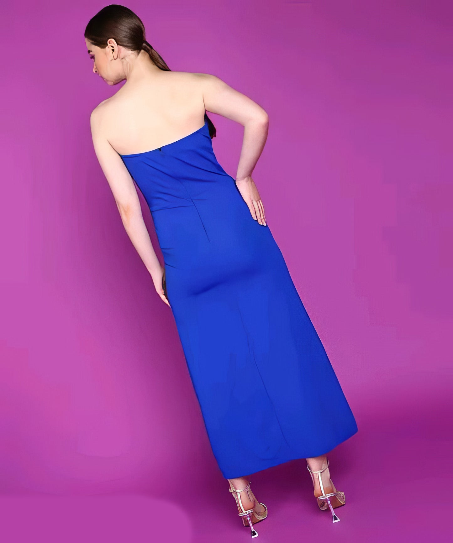 Solid Off-Shoulder Partywear Corset Dress