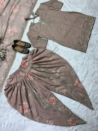 Ethnic Kurti Dhoti Dupatta