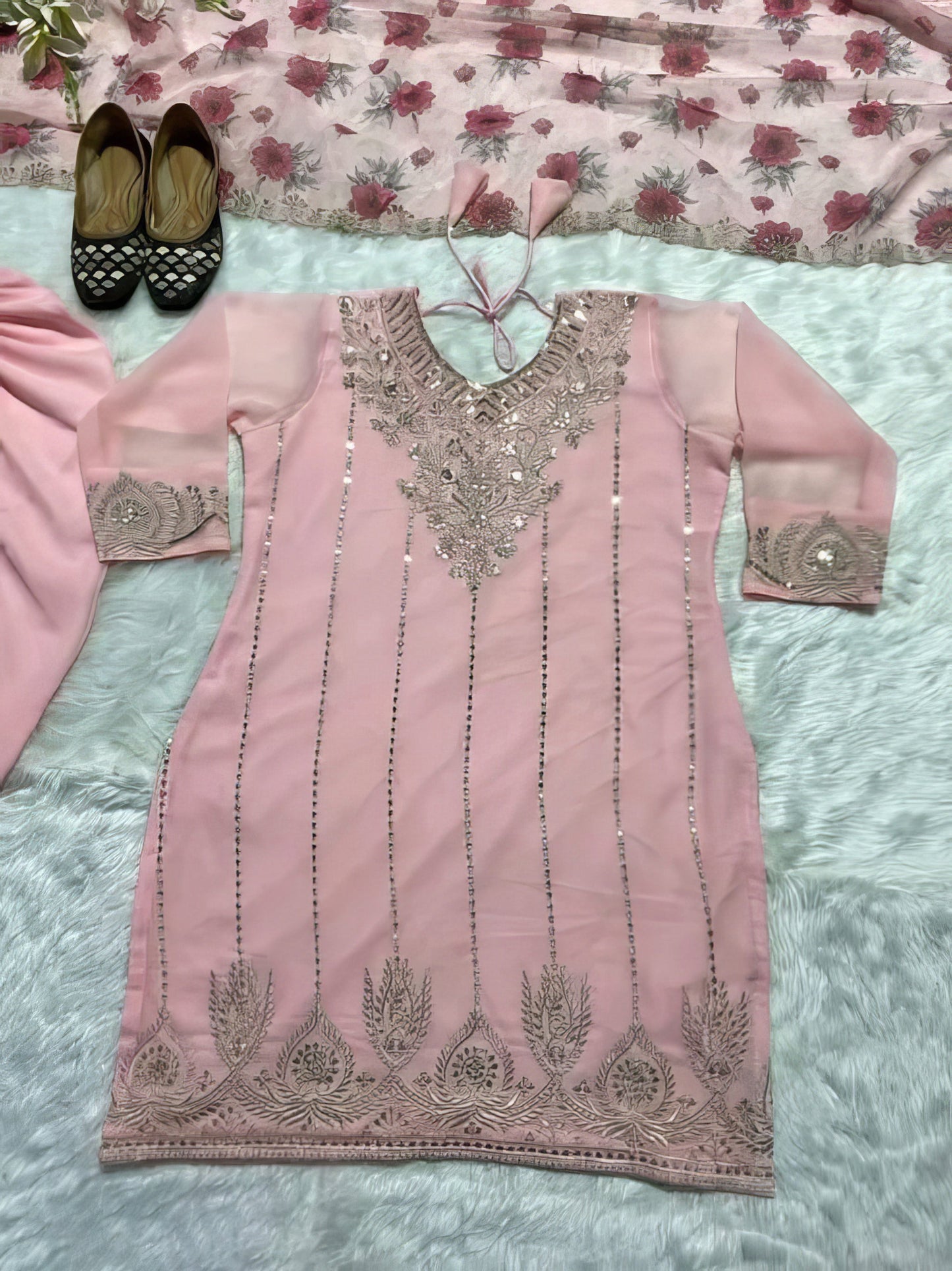 Ethnic Kurti Dhoti Dupatta