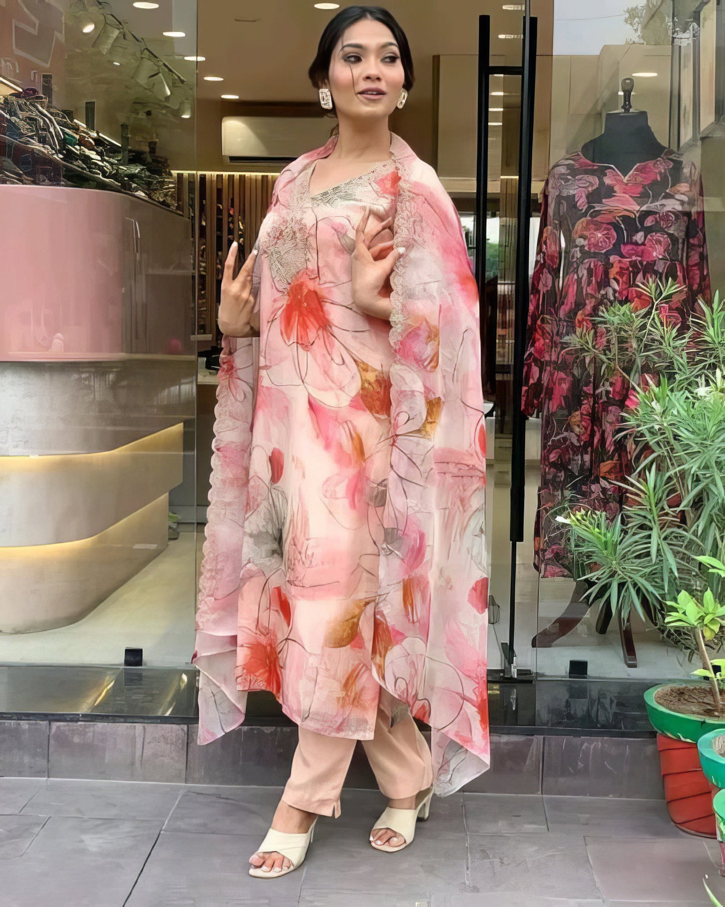 BERRYLICIOUS PINK EMBROIDERED FLORAL SET