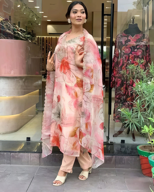 BERRYLICIOUS PINK EMBROIDERED FLORAL SET