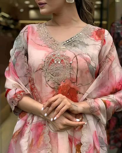 BERRYLICIOUS PINK EMBROIDERED FLORAL SET