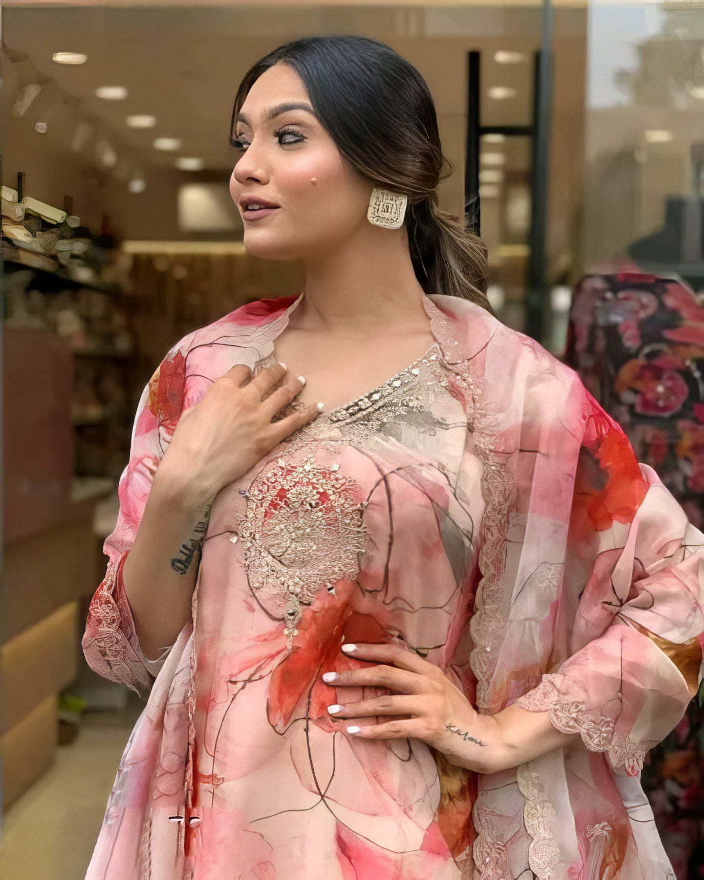 BERRYLICIOUS PINK EMBROIDERED FLORAL SET
