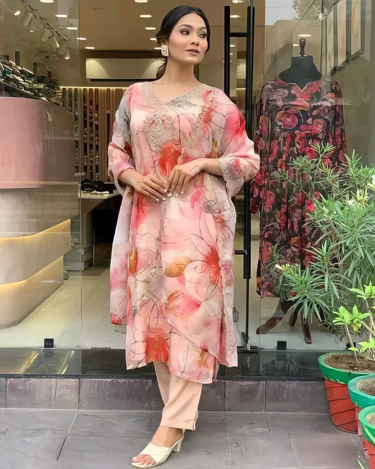 BERRYLICIOUS PINK EMBROIDERED FLORAL SET