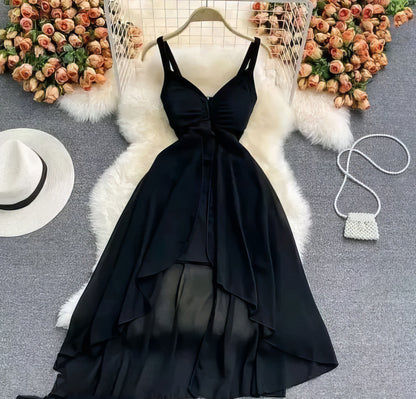 Sexy Sleeveless V Neck Party Dress