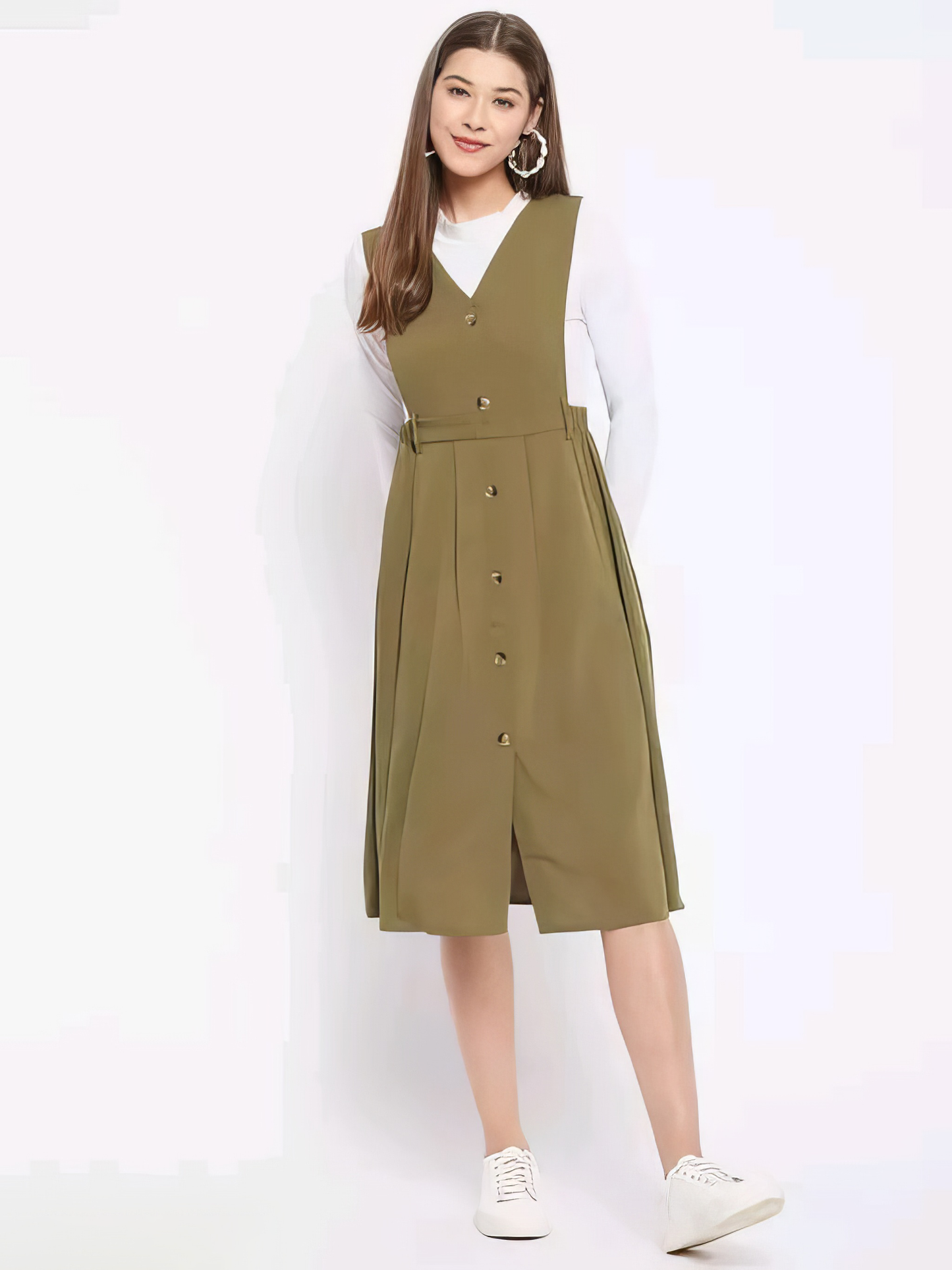 Pinafore Green Dress