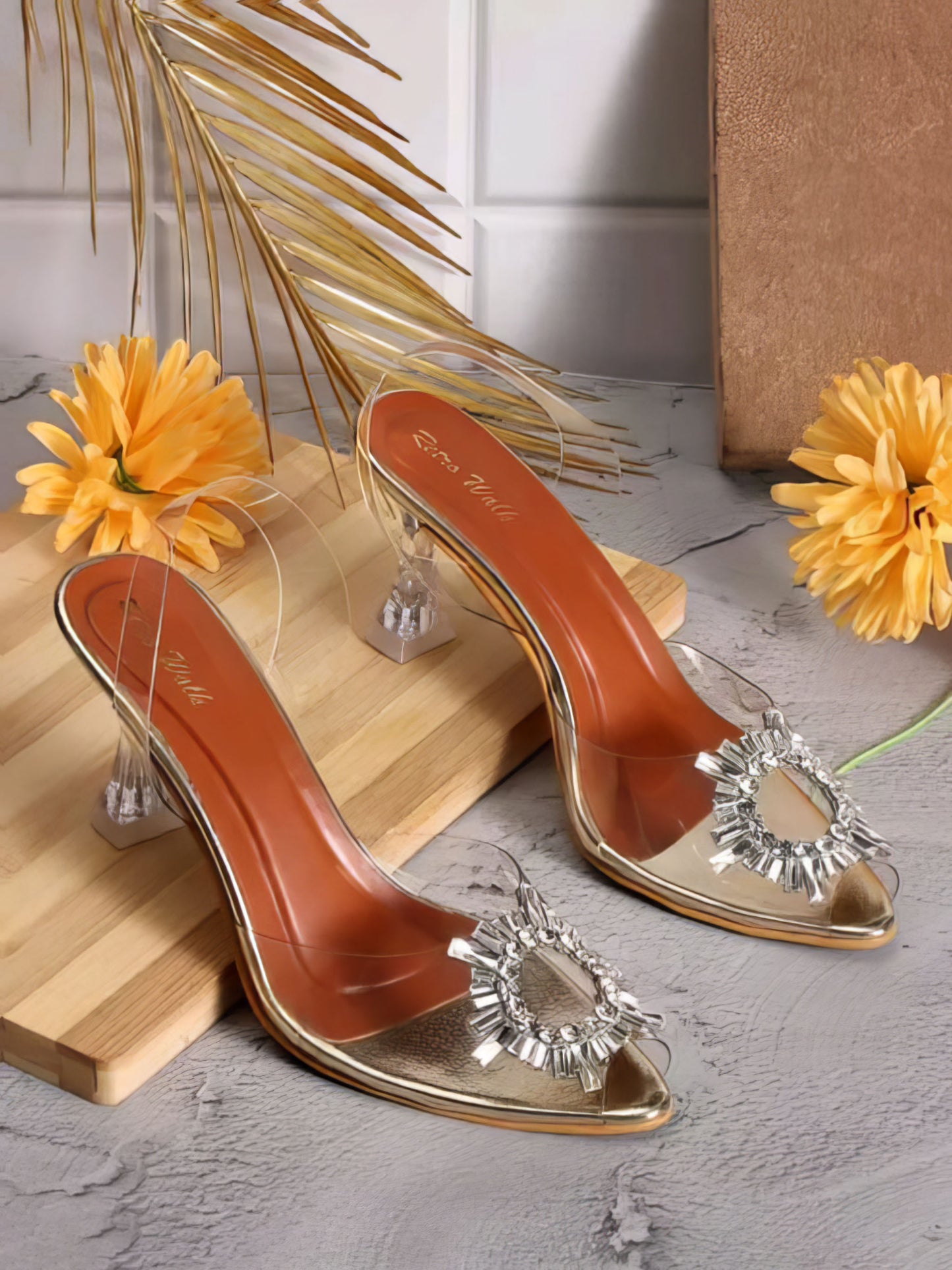 Transparent Embellished Heels