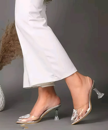 Transparent Embellished Heels