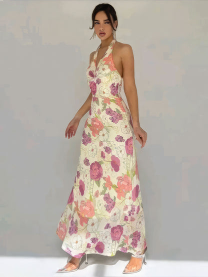 Magenta White Maxi Dress