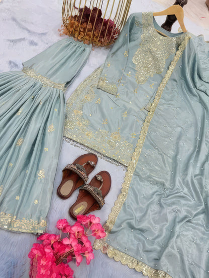 Designer Wear Ready Sharara Set