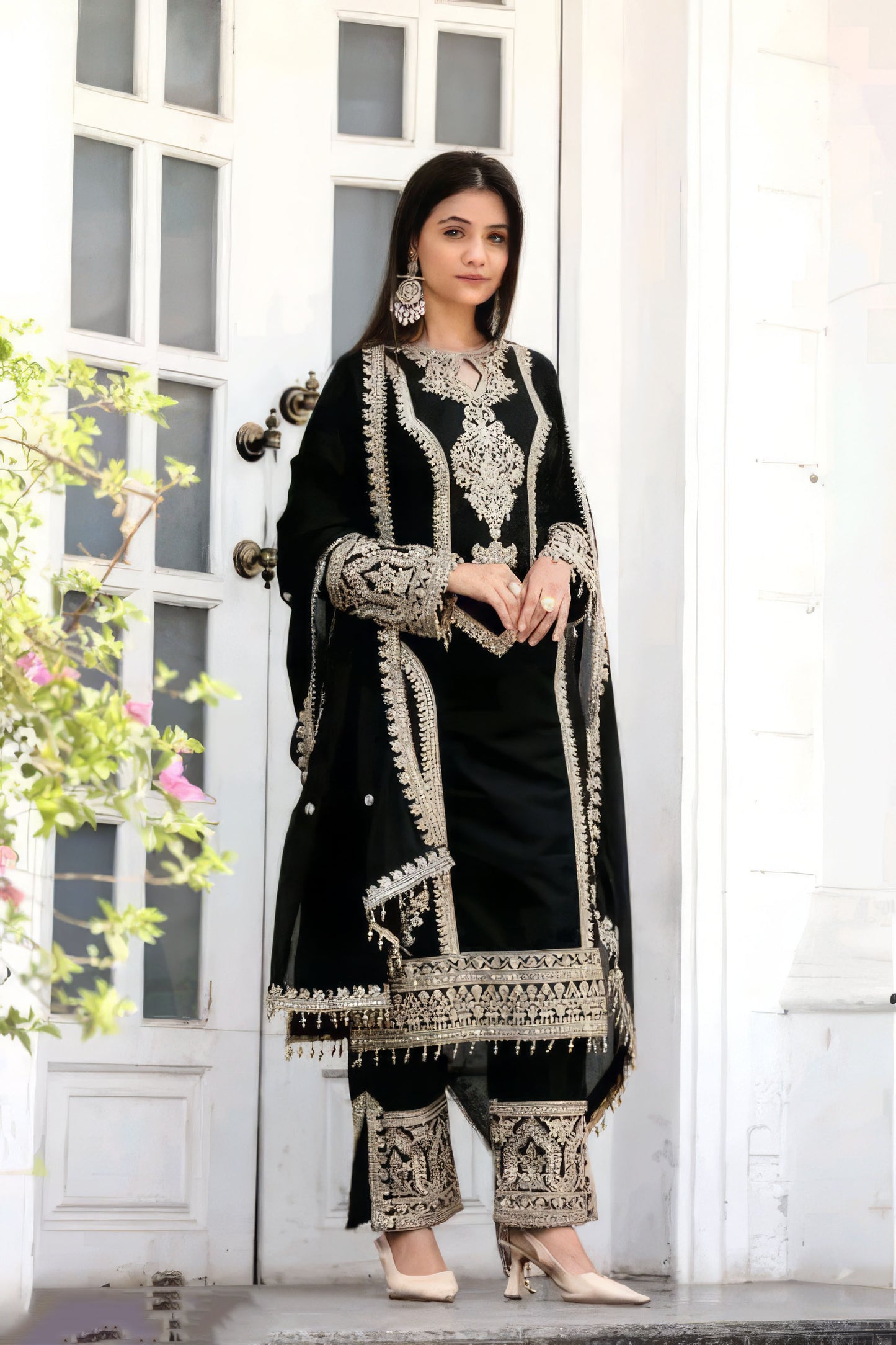Elegance Partywear Kurti Plazzo Set