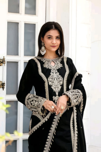 Elegance Partywear Kurti Plazzo Set