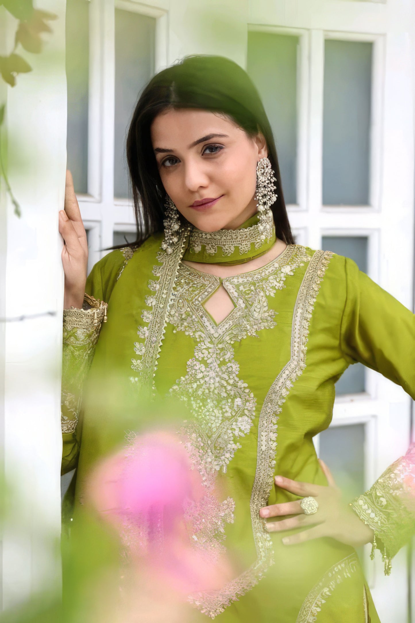 Elegance Partywear Kurti Plazzo Set