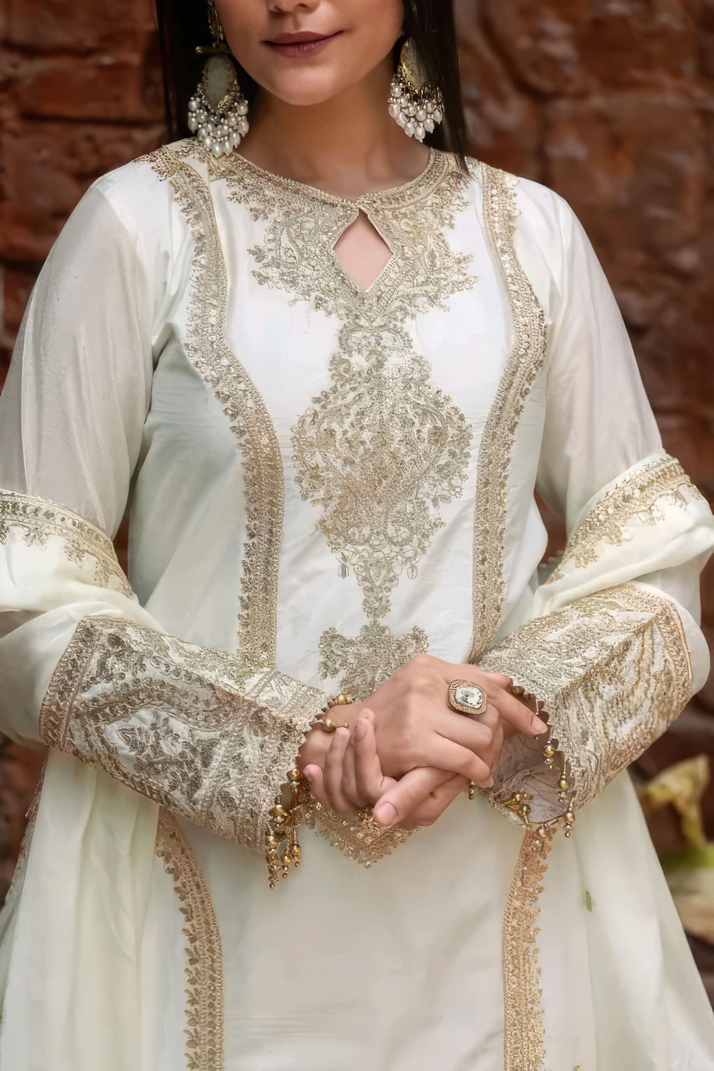 Elegance Partywear Kurti Plazzo Set