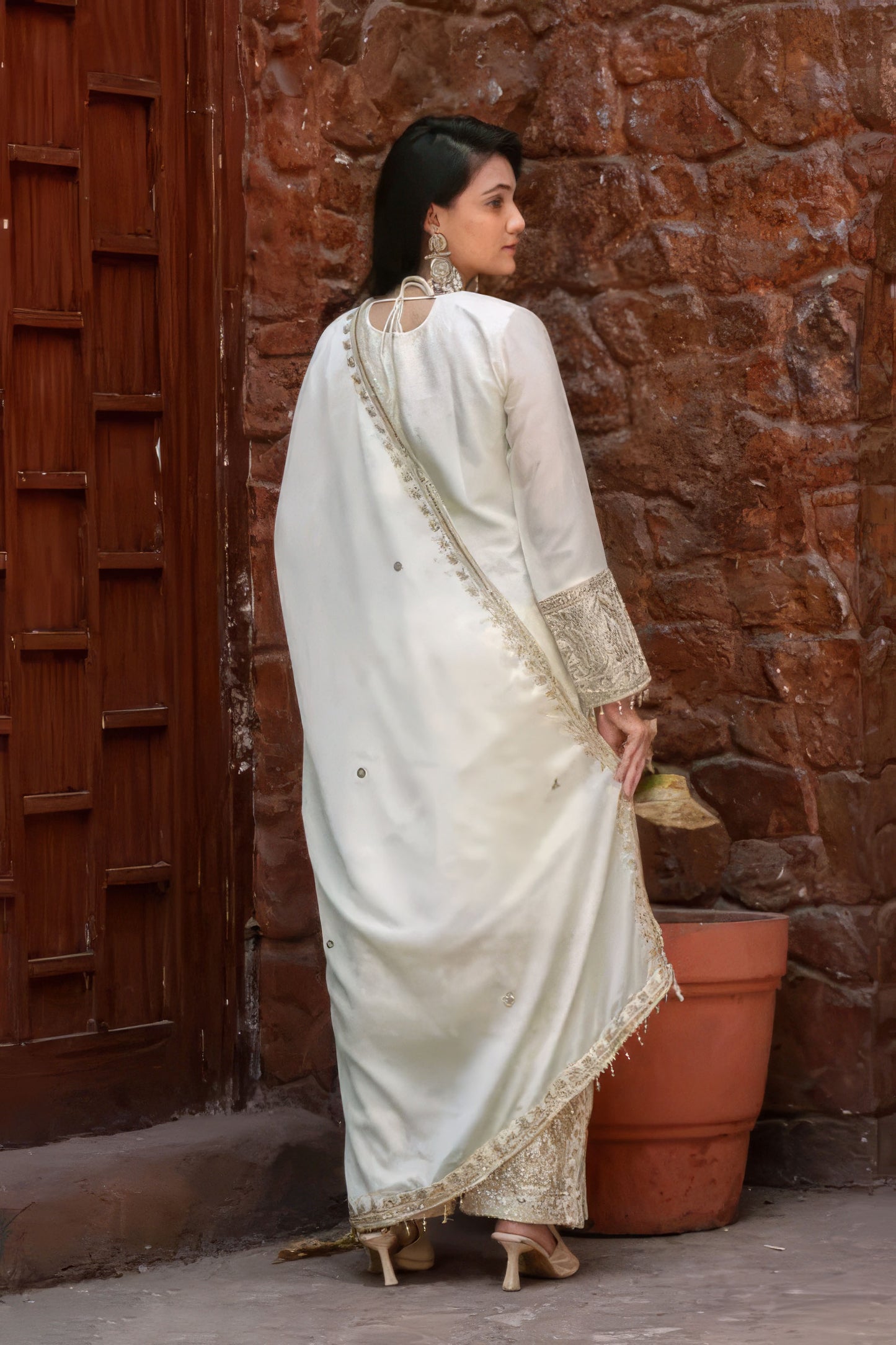 Elegance Partywear Kurti Plazzo Set