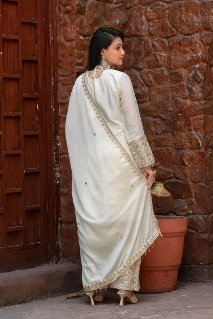 Elegance Partywear Kurti Plazzo Set