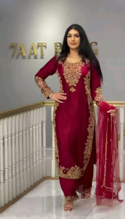 New Designer Heavy Zardoshi Suit