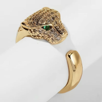 Leopard Crystal Designer Ring