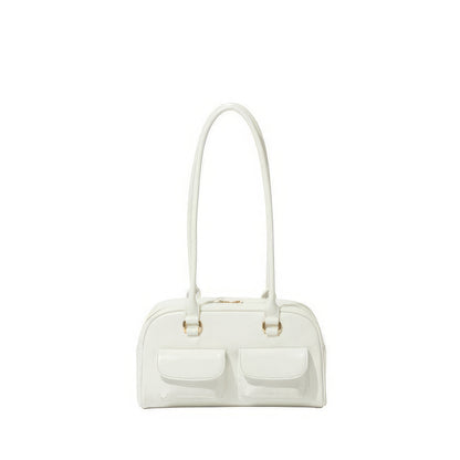 Double Pocket Shoulder Bucket Bag