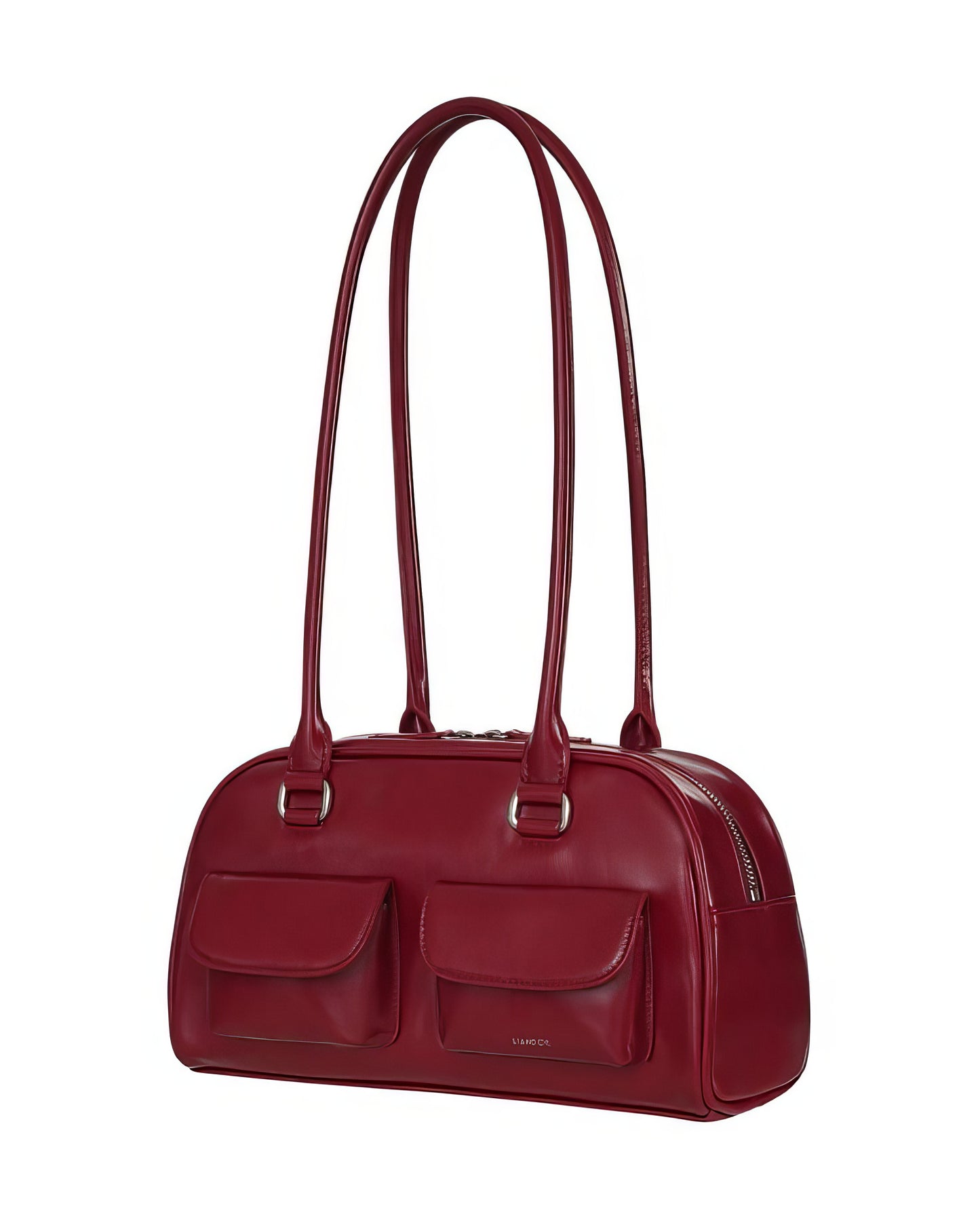 Double Pocket Shoulder Bucket Bag