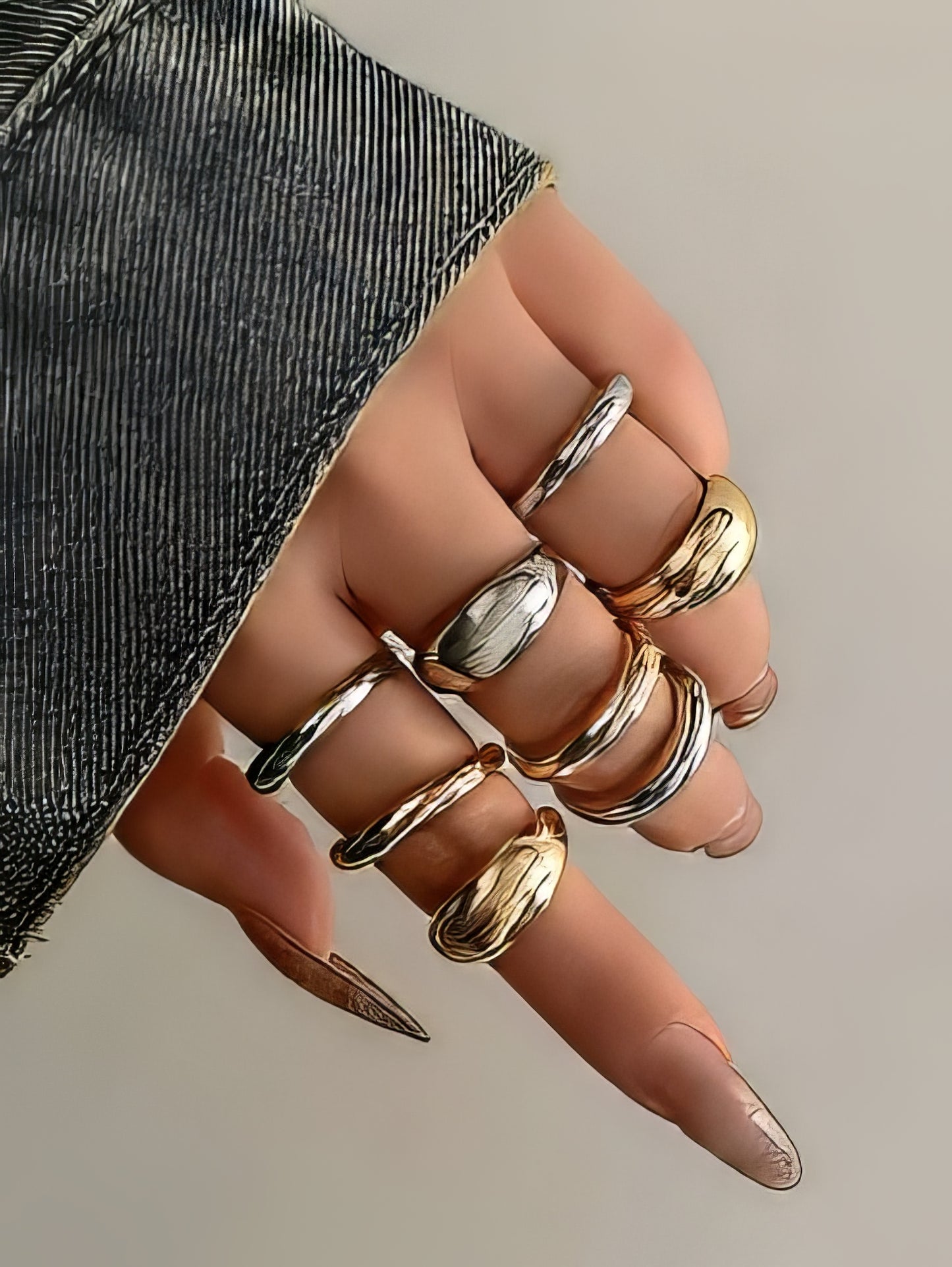 Jewels Galaxy Set of 4 Midi Finger Rings