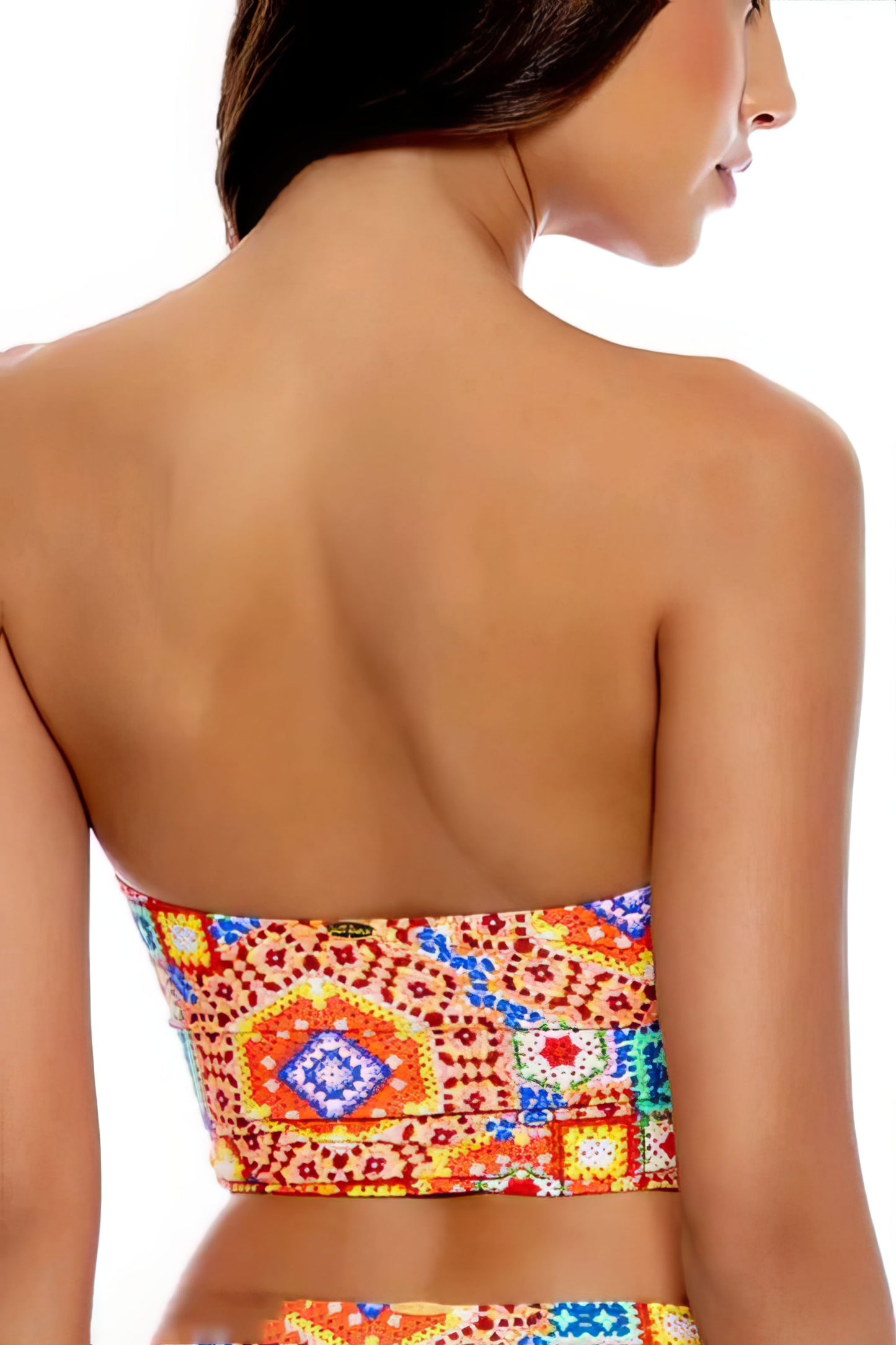 Multicolour Strapless Co-Ords Set
